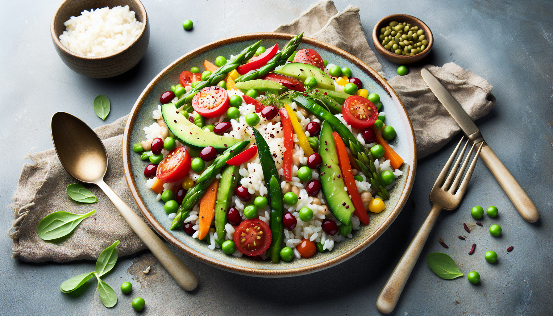 insalata di riso vegetariana